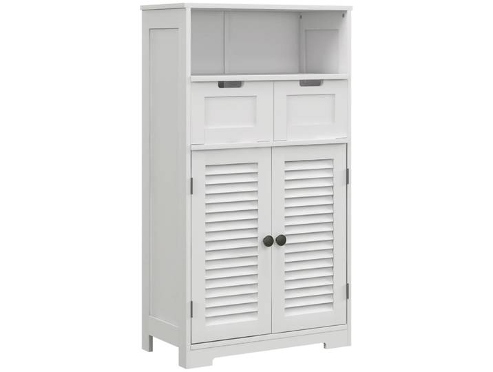 Meuble salle de bain placard 2 portes blanc