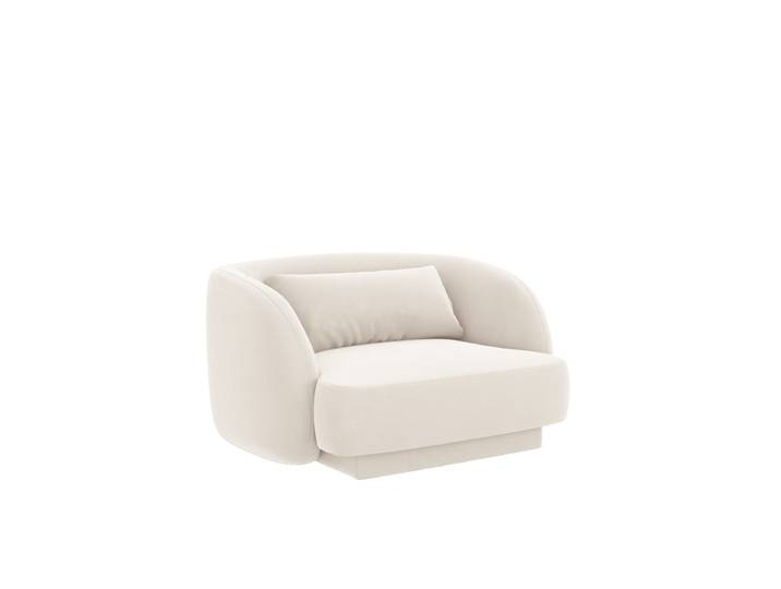 Design Sessel „Tulum“ Samt Beige hell chosen by Bloomingloft