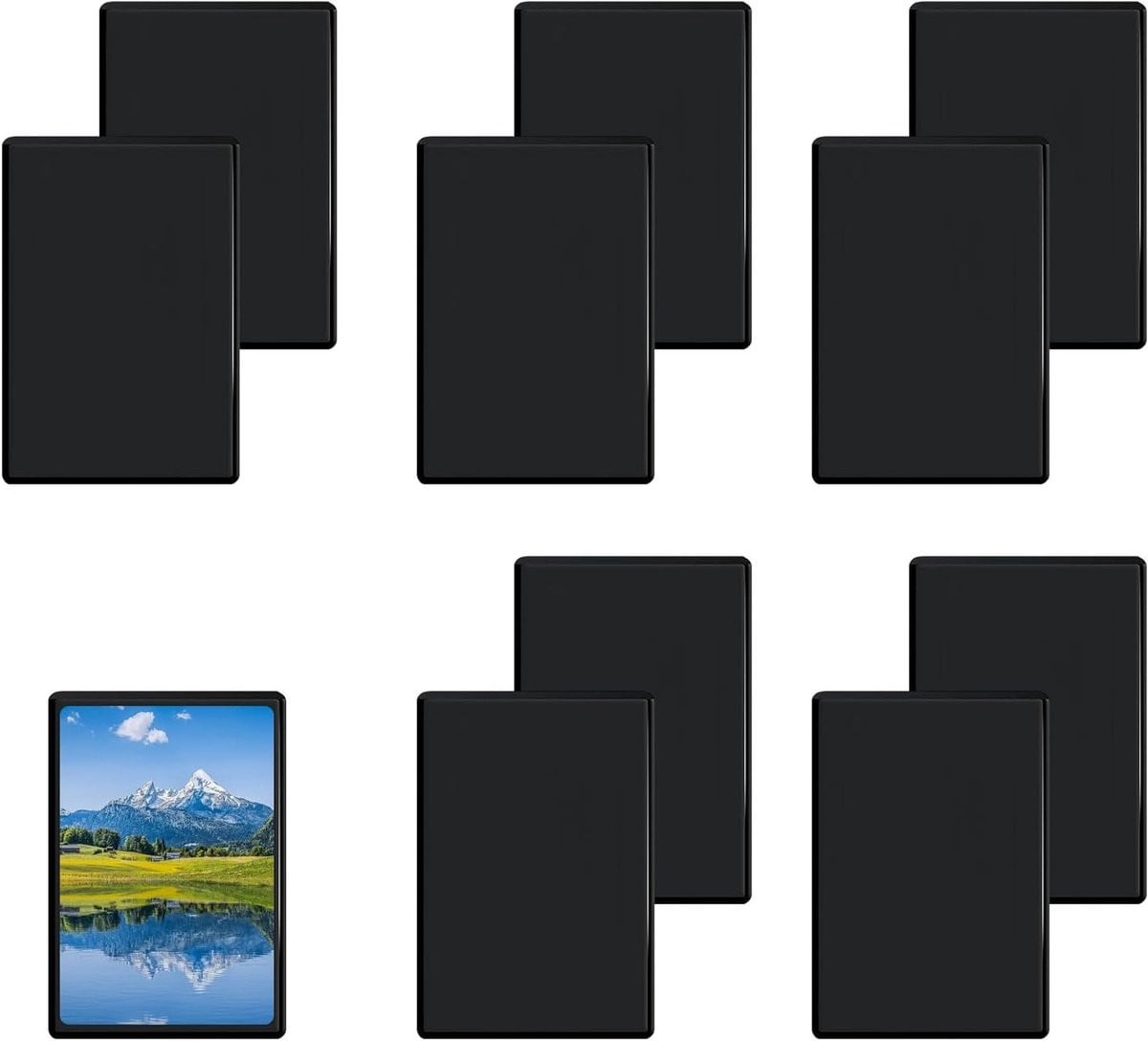 Set van 10 magnetische fotolijsten 10 x 15 cm - Zwart