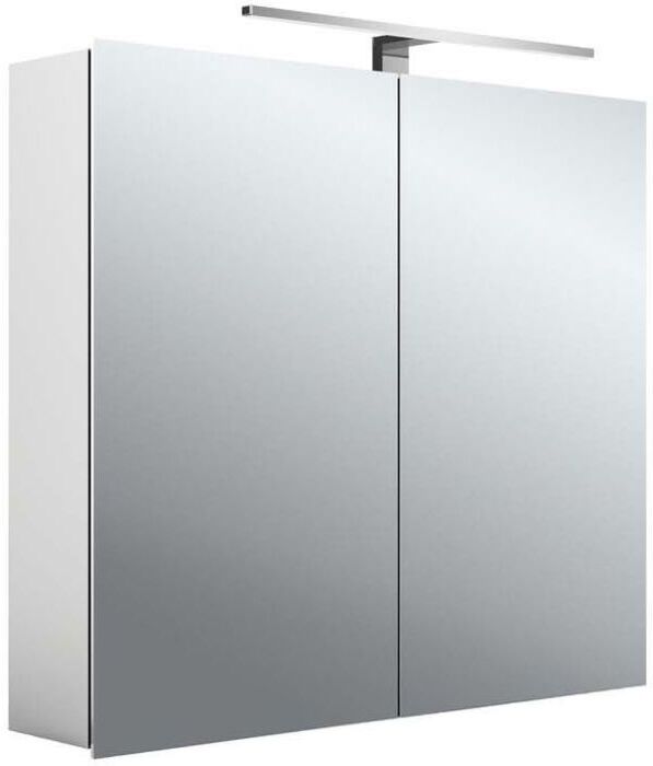 Emco Asis Mee Aufputz-Lichtspiegelschrank 949805051 800 x 746 mm, 2-türig, Aluminium