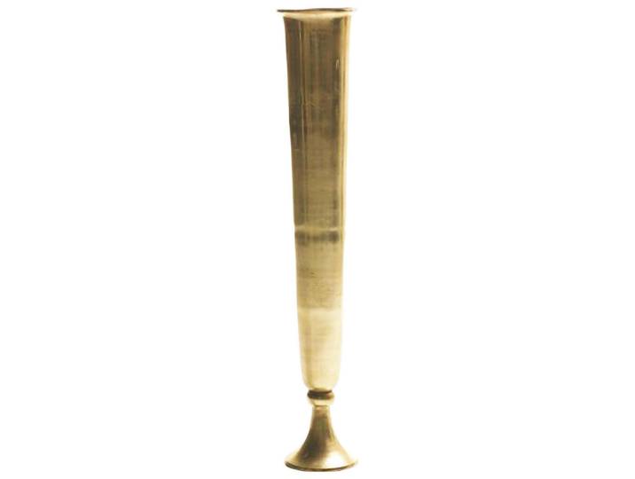 Ambia Home Vase, Goldfarben, Metall, konisch, 82 cm, Handmade in India, handgemacht, zum Stellen, auch für frische Blumen geeignet, Dekoration, Vase, Metallvase