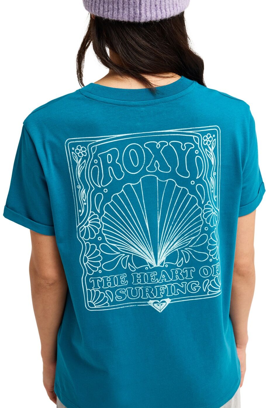 T-Shirt ROXY "Oceanregular", Damen, Gr. XS, blau (corsair), Obermaterial: 70% Baumwolle, 30% Baumwolle., Shirts T-Shirt corsair XS