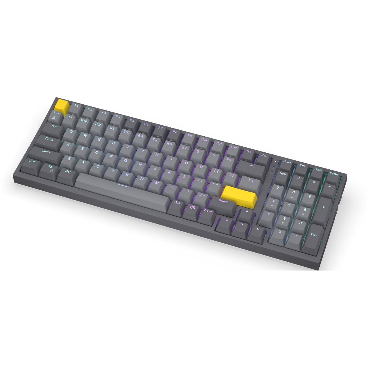 ENDORFY Celeris 1800 (grau, US-Layout, Yellow by Gateron)