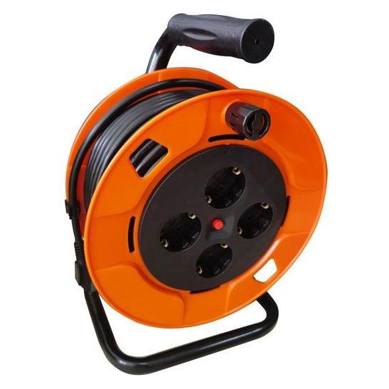 RS PRO Kabeltrommel, 50m, 4-fach, Typ F - Deutsche (50 m) (2805690)