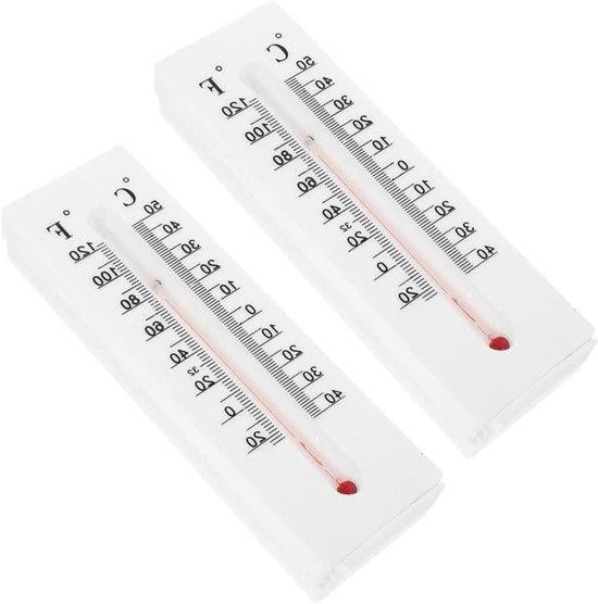 Set van 2 witte sleutelkluizen met thermometer voor veilige en verborgen opslag
