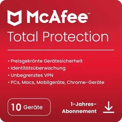 McAfee Total Protection, 10 Geräte - 1 Jahr, Download