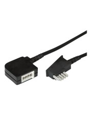 ROTRONIC-SECOMP Telefonleitungskabel TAE-N M bis W 10 m Schwarz (11.04.2561)