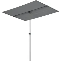 Helloshop26 - Rechteckiger um 360° neigbarer Sonnenschirm 180 x 130 cm grau