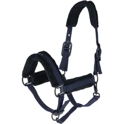 Covalliero Halfter dark navy  H/W 2025 mit Kunstfell, Größe: Pony