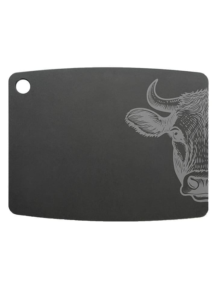 Jade Schneidebrett "Gourmet Kitchen - Kuh" in Schwarz - (L)29,8 x (B)21,5 x (H)0,6 cm - onesize