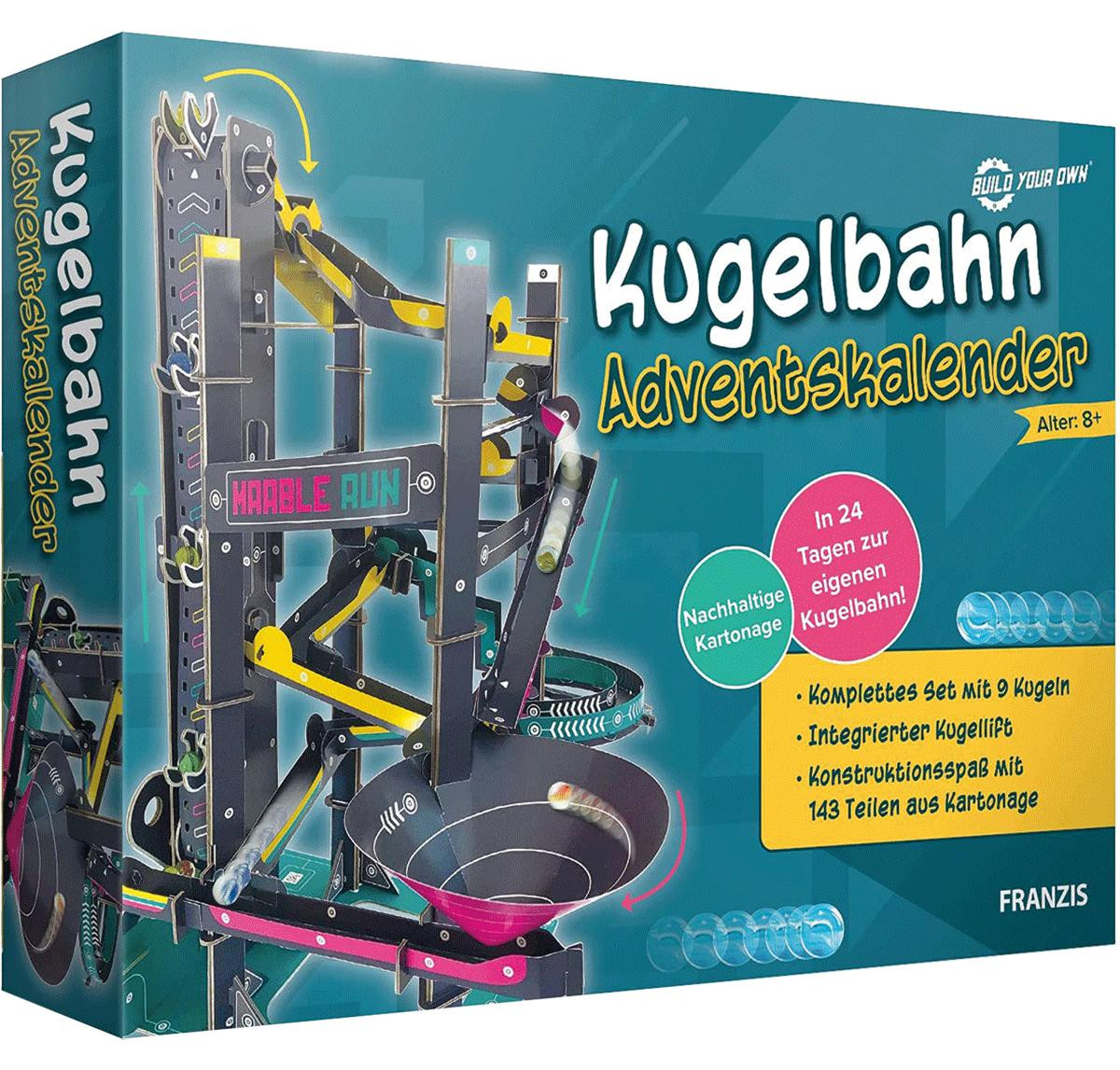 Franzis Adventskalender met knikkerbaan