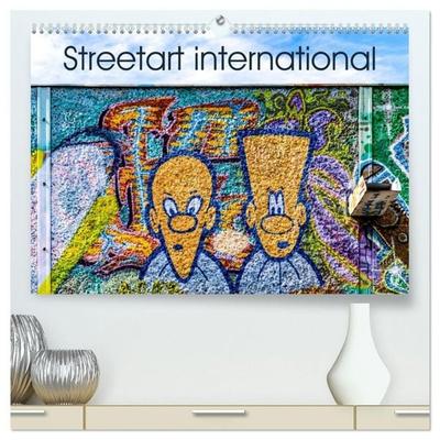 Streetart international (hochwertiger Premium Wandkalender 2027 DIN A2 quer), Kunstdruck in Hochglanz