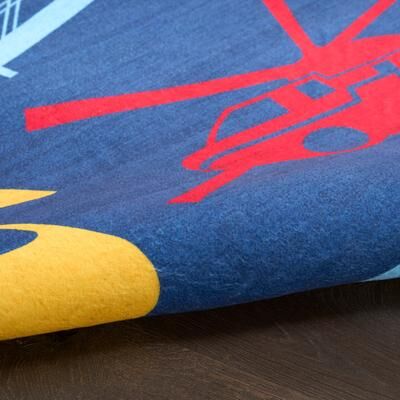 Nourison Imagination Indoor only Blue Graphic Area Rug