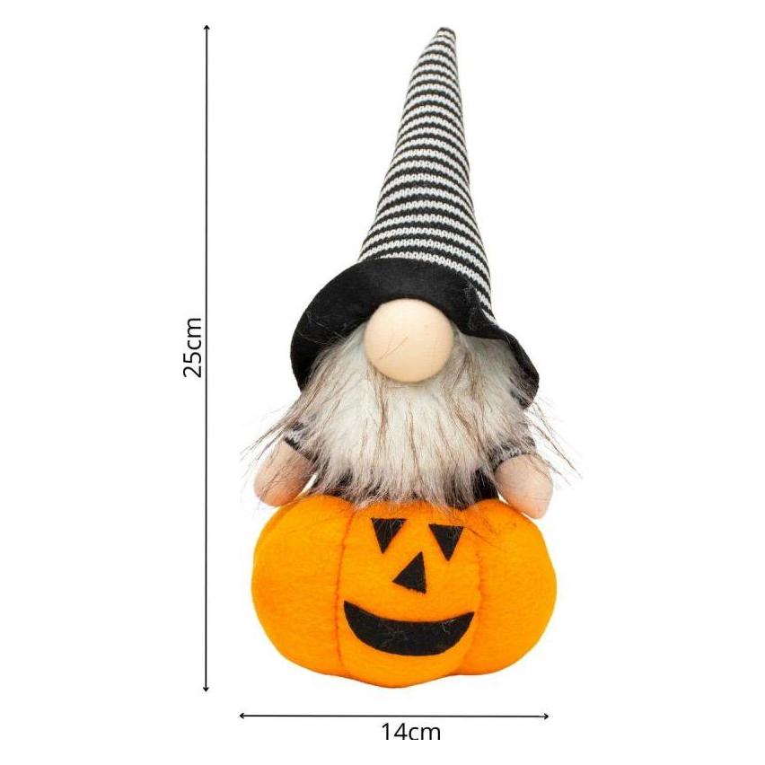 Home&Styling Home Styling Collection FIGURKA DEKORACYJNA NA DYNI 25CM LED HALLOWEEN POMARAŃCZOWA (63887363)