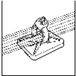 HellermannTyton MB5A-PA66-NA-C1 Befestigungssockel selbstklebend, schraubbar 151-28529 4fach einfädeln, halogenfrei, UV-stabilisiert, witterungsstabil