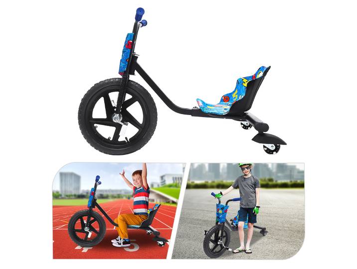 Trottinette à pédales pour enfants Drift Trike Trottinettes à 3 roues pour enfants âgés de 6 ans jusqu'à 80 kg/176,37 lb
