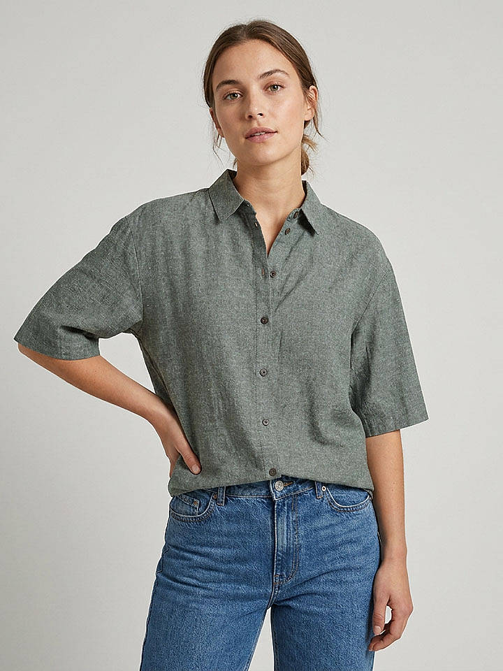 MOSS COPENHAGEN Hemd "Viana" in Grün - M/L
