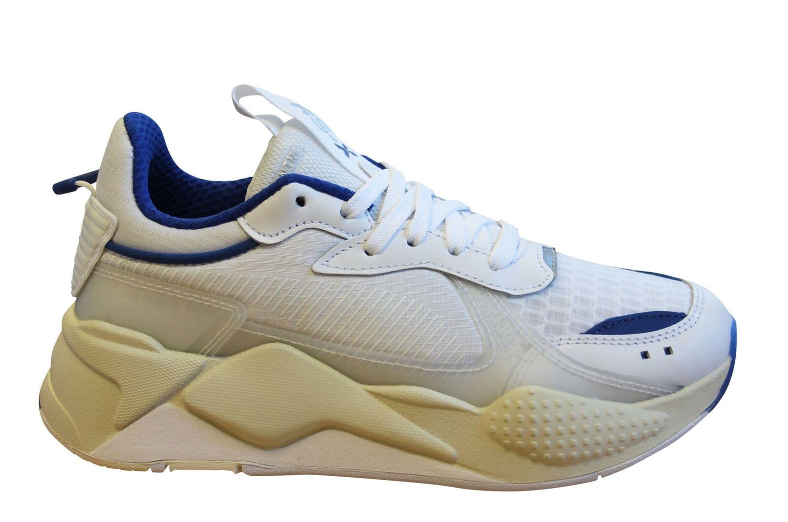 PUMA RS-X Tech Herren Trainer Weißblau Schnüre Casual Laufschuhe 369329 03