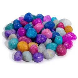 Bulk Treated Mixed Crackle Quatz- 1kg (aprox. 70 stones)