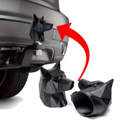 Inspire Daily Merch Tow Bar Ball Cover Cap Cool Dog Head Trailer Hitch Towball Protector Black Car Accessories wolf Gray