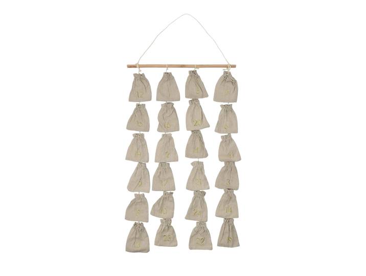 Scandi Living Calendrier de l Avent Joyful 75 cm Beige'