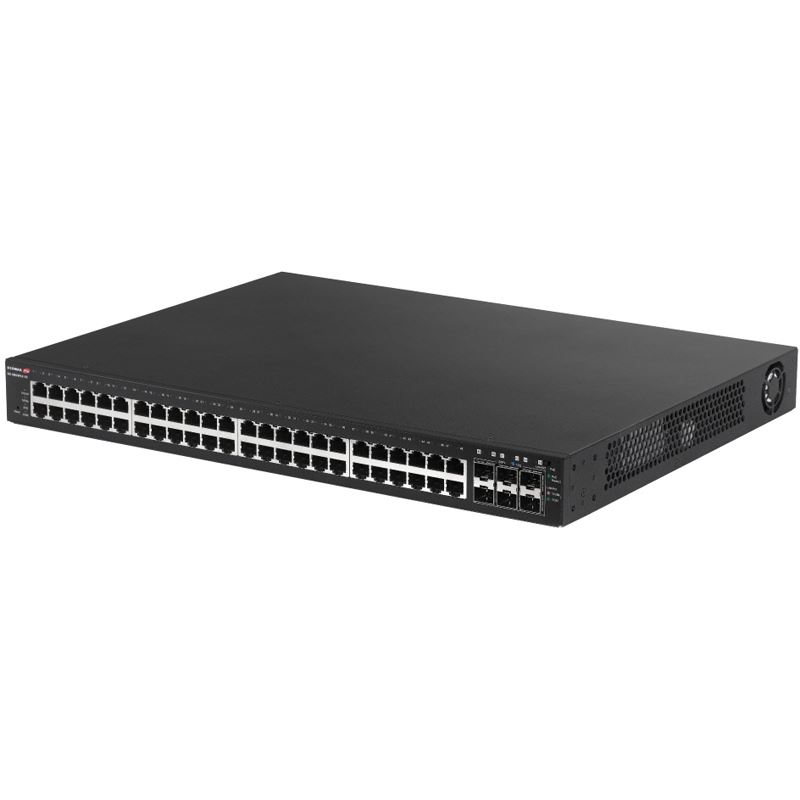 Edimax 54-Port Gigabit PoE+ Web Smart Switch für Langstrecken mit 6 SFP+ 10G-Por