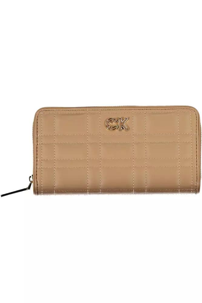 Gevoerde Ritsportemonnee Beige