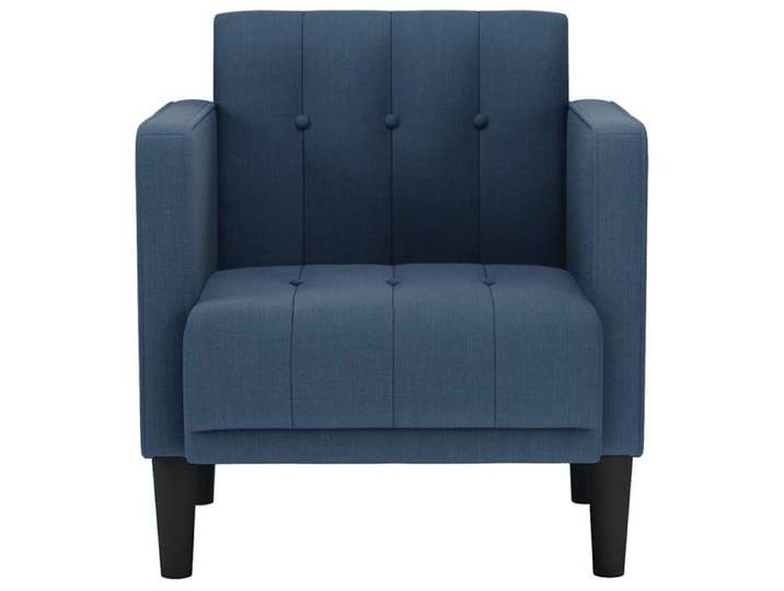 Bleu Chaise confortable LEMON Fauteuil canapé avec accoudoirs tissu bleu 53 cm Pour maison/bureau_17752