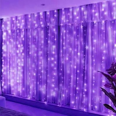 Uplift Picks Radiant USB Curtain Fairy Lights With Remote For Effortless Home Ambiance purple 3x2 M 200 Leds