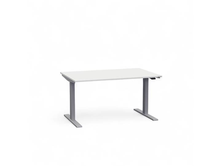 Ergonomischer Sitz-/Stehtisch Tradingzone Smartline 120x80 cm, Lichtgrau/Silbergrau, Neu, Tisch - ideal fürs Homeoffice oder Büro