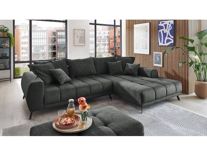 Stoff Ecksofa Couch Abby in L-Form