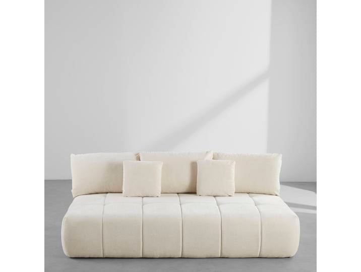 Beiges 3-Sitzer-Schlafsofa