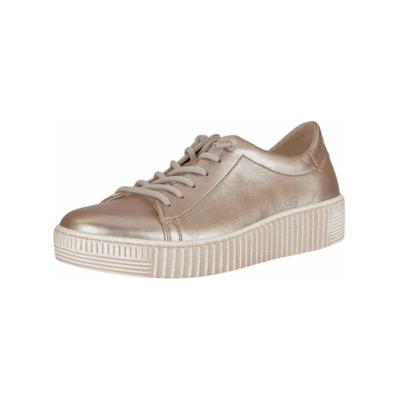 Sneaker GABOR "Gabor Sneaker Leder", Damen, Gr. 40, rosa (puder), Leder, Schuhe Sneaker