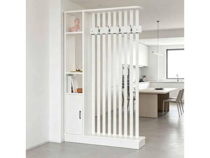 Gavoir Raumtrenner Wall Room Divider with Storage Shelf,202x120x24cm Raumteiler Raumtrenner Trennwand Separator Dividers Free Standing Wohnzimmer Wall With Storage Shelf,202x120x24cm