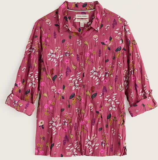 Seasalt Larissa Shirt Flora Study Rosa