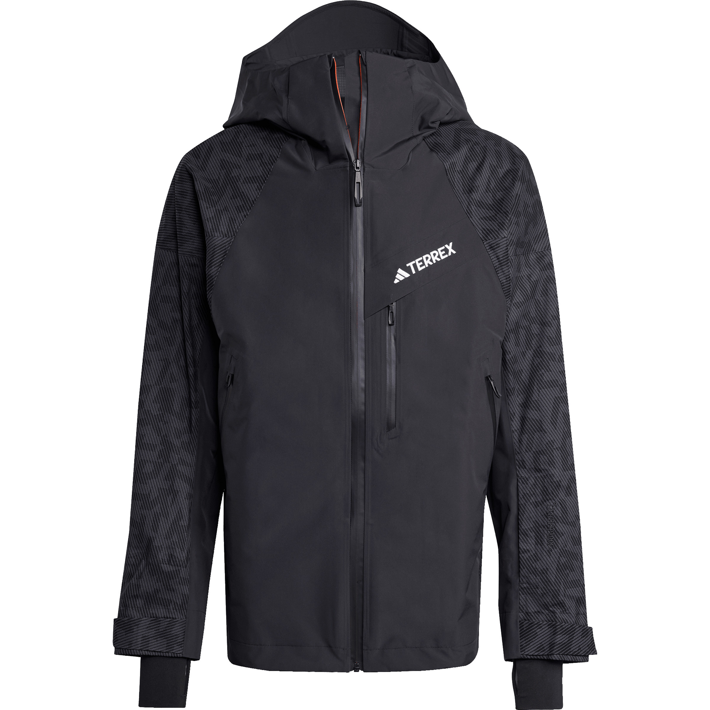 adidas Terrex Techrock Hybrid Primeknit Climaproof Herren Regenjacke schwarz Größe M Freeride | Skifahren Elastisch Wasserabweisend