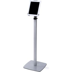 Showdown-Displays Tablet-Halterung Trigrip, silber, für Boden, universal, mit höhenverstellbarem Standfuß und Gelenk