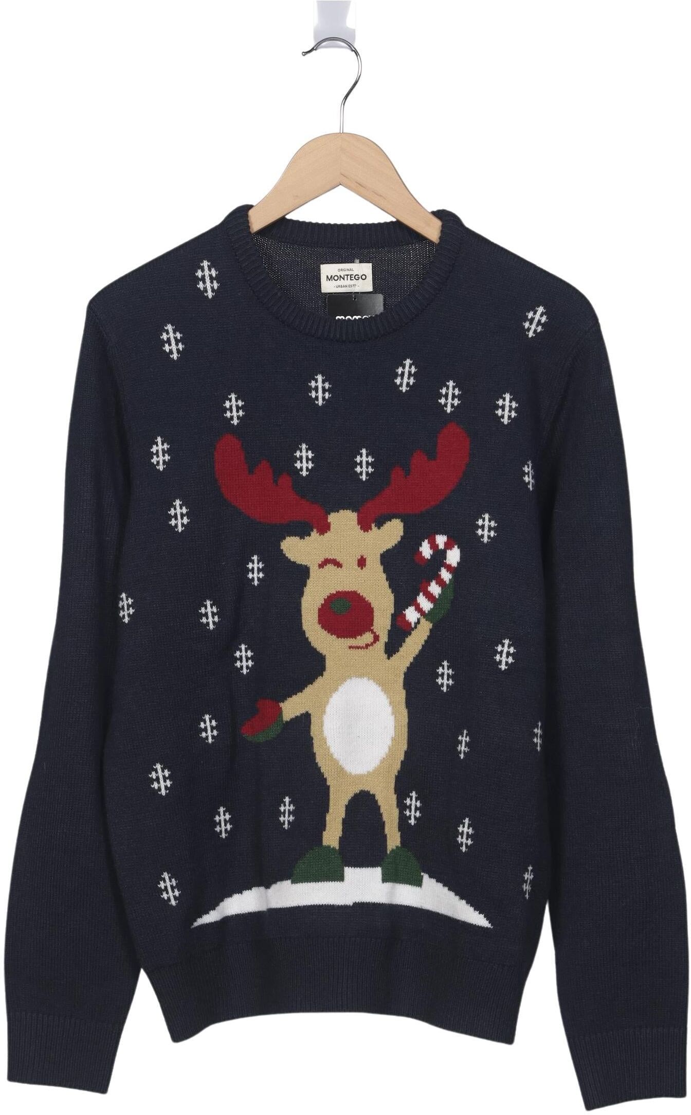 Montego Herren Pullover, Marineblau, Gr. L, Synthetik - Second Hand
