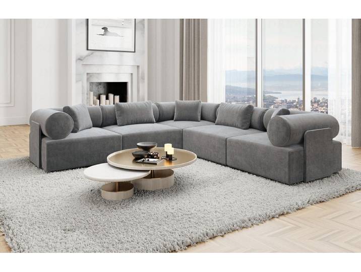 Sofa Dreams Ecksofa Loungesofa Stoff Sofa Eckcouch Polster Ecksofa Laguardia L Form, Loungesofa