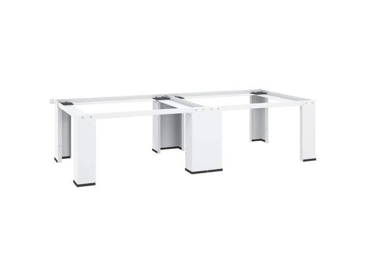 vidaXL Untergestell für Waschmaschine und Trockner, 127/54,5/32,5 cm, aus Stahl, Weiß, Metall, 54.5x32.5x127 cm, Waschküche, Waschmaschinenschrank
