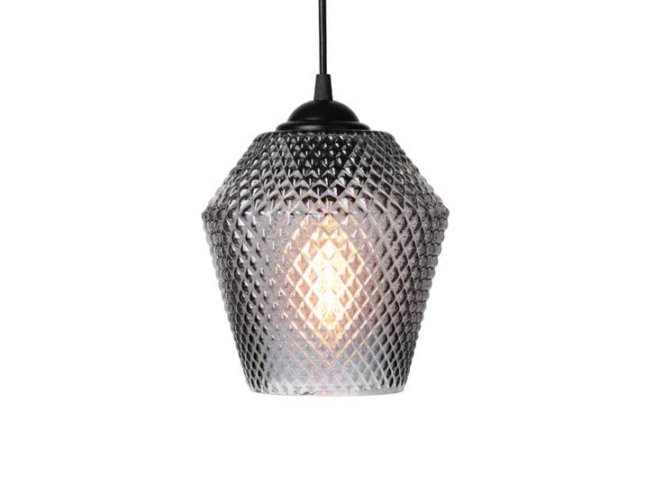 Suspension NOBB, gris fumé, Ø 17 cm, verre, E27 - Halo Design - Salon / séjour - À ampoule unique