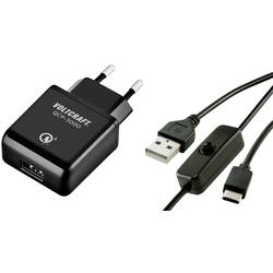 VOLTCRAFT QCP-3000 USC USB Ladegerät Passend für (Entwicklungskits): Raspberry Pi® Ausgangsstrom (max.) 3000 mA 1 x USB-C® Stecker mit Ein-/Aus-Schalter,