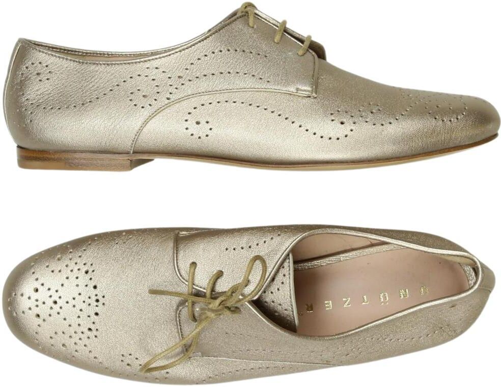 Unützer Damen Halbschuh, Gold, Gr. EU 37.5, Leder - Second Hand