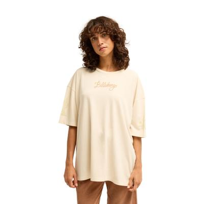 Oversize-Shirt BILLABONG "Familiar Roads", Damen, Gr. S, beige (weiß cap), Obermaterial: 100% Baumwolle., Shirts