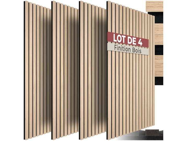 4 Pièces Panneaux Acoustiques Mdf\, Placage Bois Naturel\, Chêne Clair