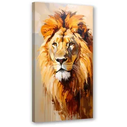 LEINWANDBILD Löwen Tiere Afrika Natur 40x80cm