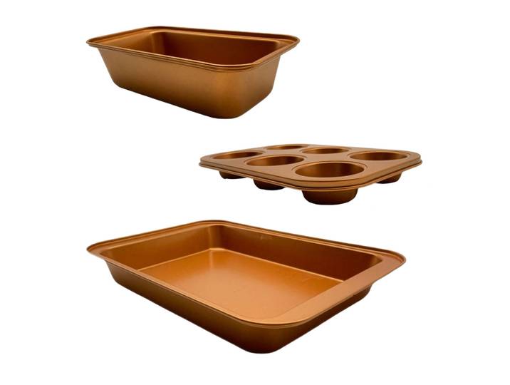 Backformen 3er-Set Kupfer