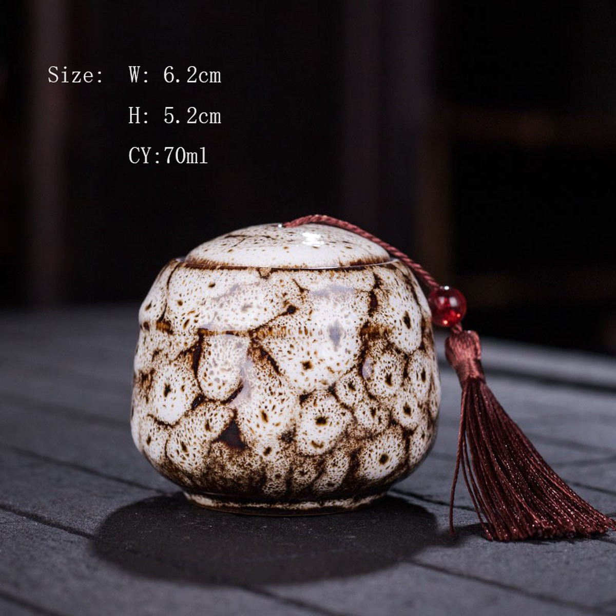 Wit Keramieken Urn Micro 70 ml