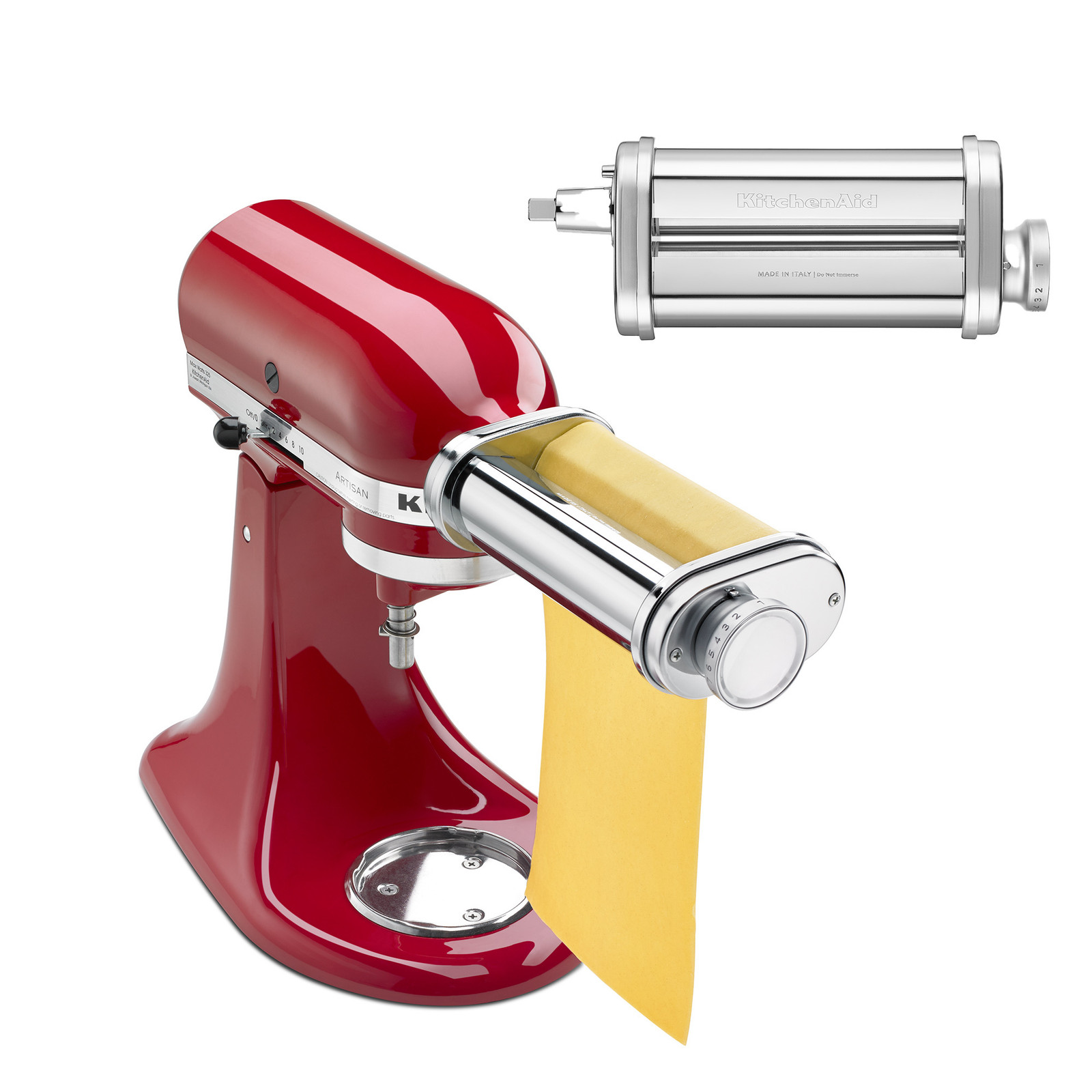 KitchenAid Pastamachine 5KSMPSA Accessoire voor Noedels met 8 standen, Breedte: 14 cm