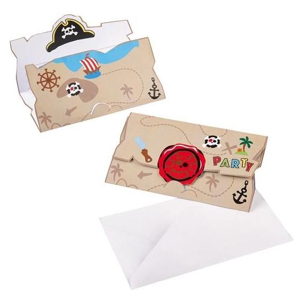 Amscan Einladungen Pirate Geburtstag (8 Stk.) (9902127)